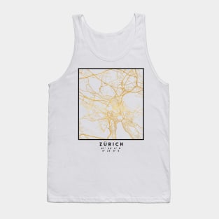 ZÜRICH SWITZERLAND CITY STREET MAP ART Tank Top